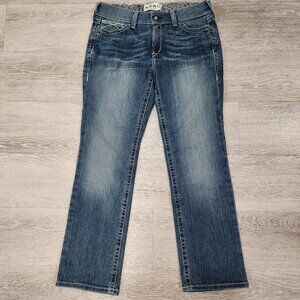 Ariat REAL Denim Mid Rise Straight Western Rainstorm Jeans Size 31S